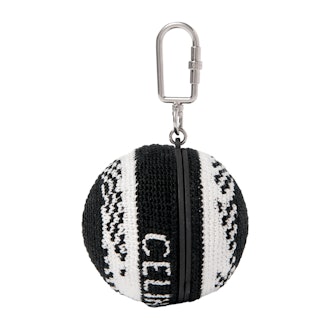 Celine Homme Logo-Jacquard Crocheted AirPods Case