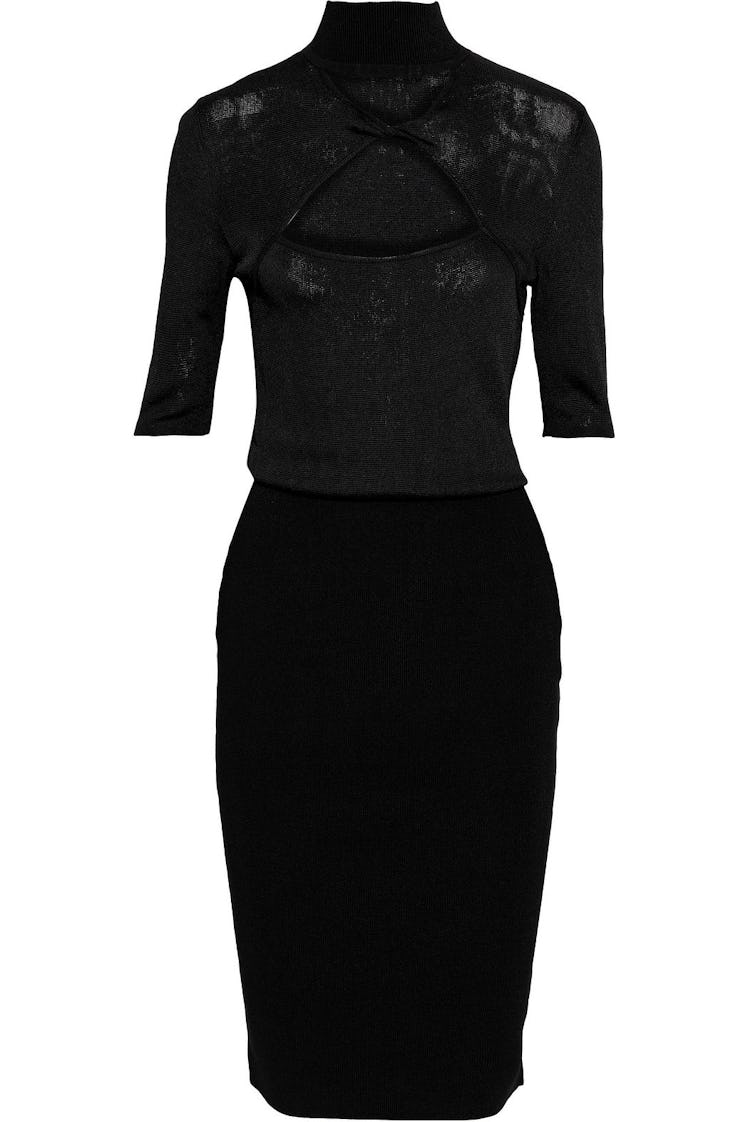 Cutout Twisted Stretch-Knit Dress  Cushnie