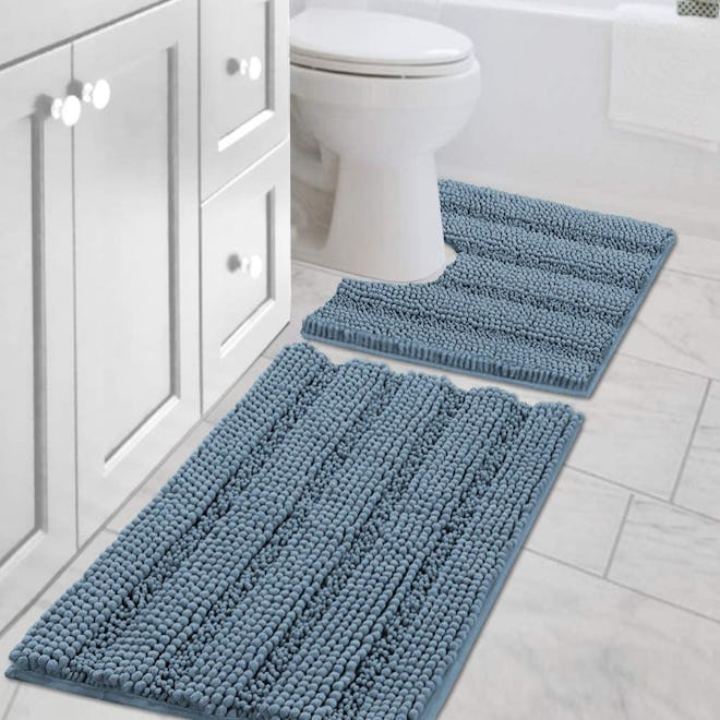 H.VERSAILTEX Chenille Bathroom Rugs