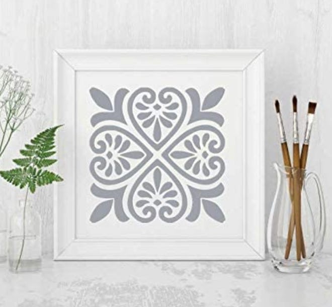 OBUY Reusable Stencil Laser Cut Painting Template