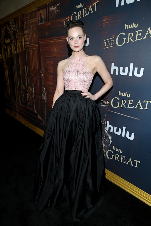 Elle Fanning attends the premiere of Hulu's "The Great" 