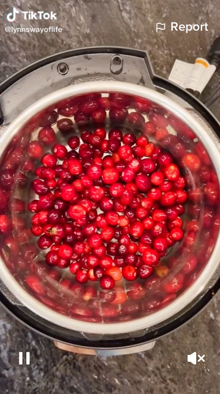 You can make cranberry sauce in the Instant Pot with this easy TikTok recipe.