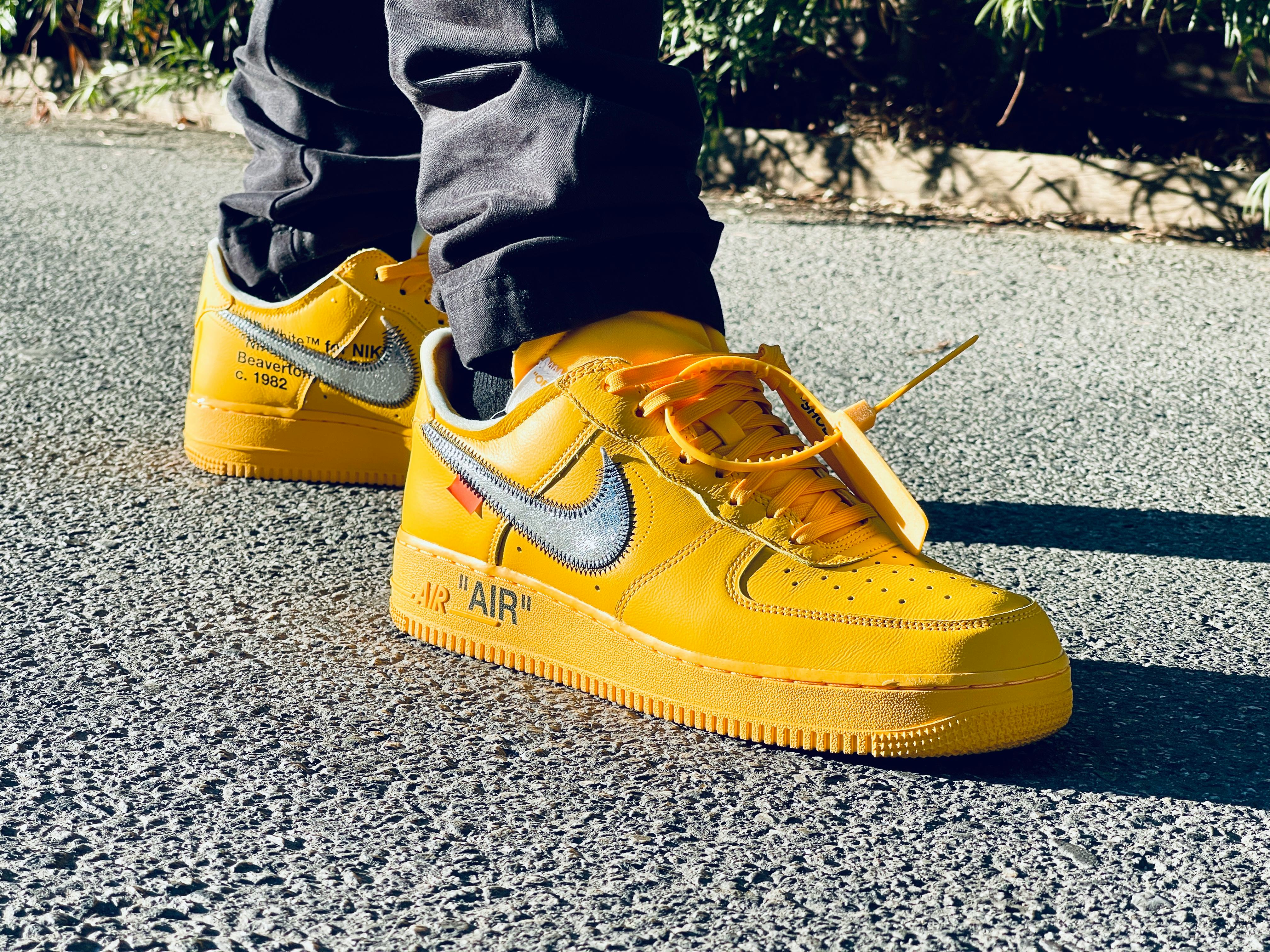 Wearing Nike s Off White Air Force 1 Lemonade 2021 s best sneaker