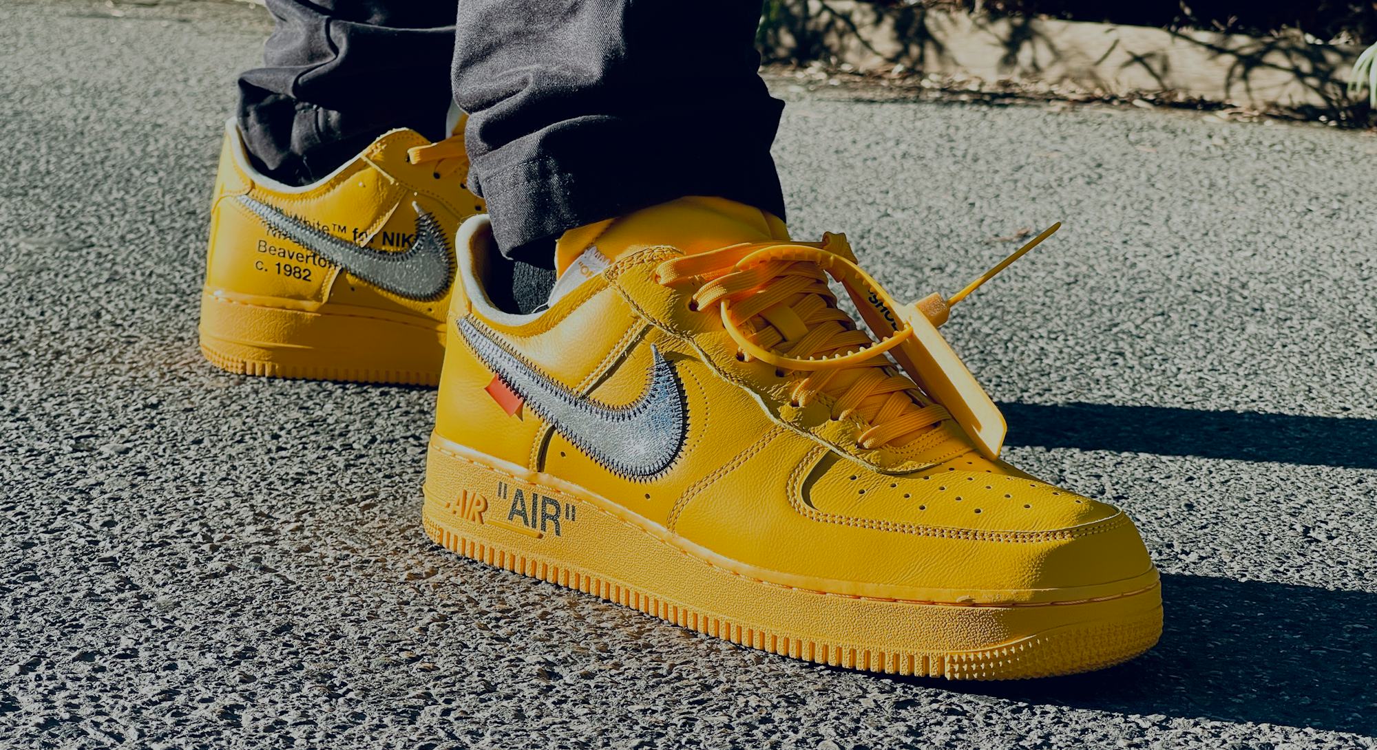 Wearing Nike S Off White Air Force 1 Lemonade 21 S Best Sneaker Wearing Nike S Off White Air Force 1 Lemonade 21 S Best Sneaker