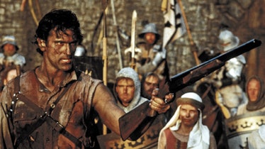 Ash holding his boomstick in Army of Darkness