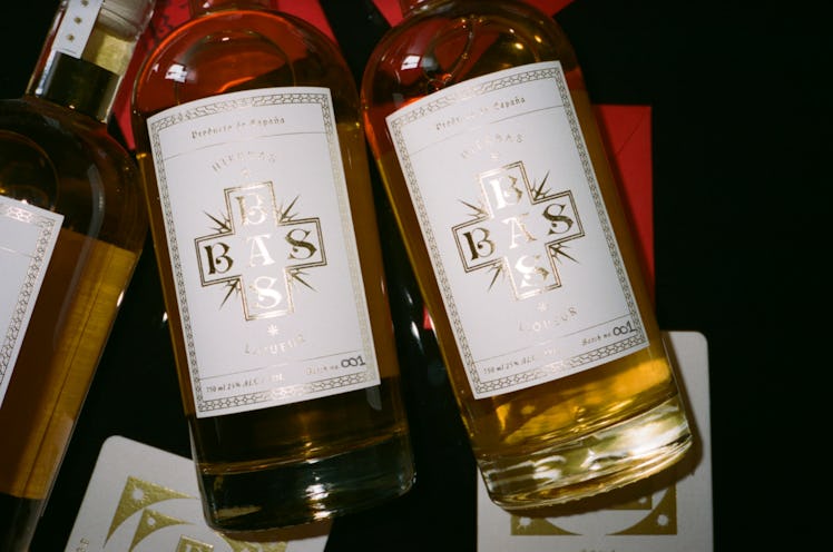 Two Basbas Hierbas Liqueur bottles