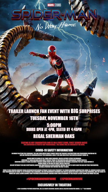 spider-man no way home trailer 2 release date poster