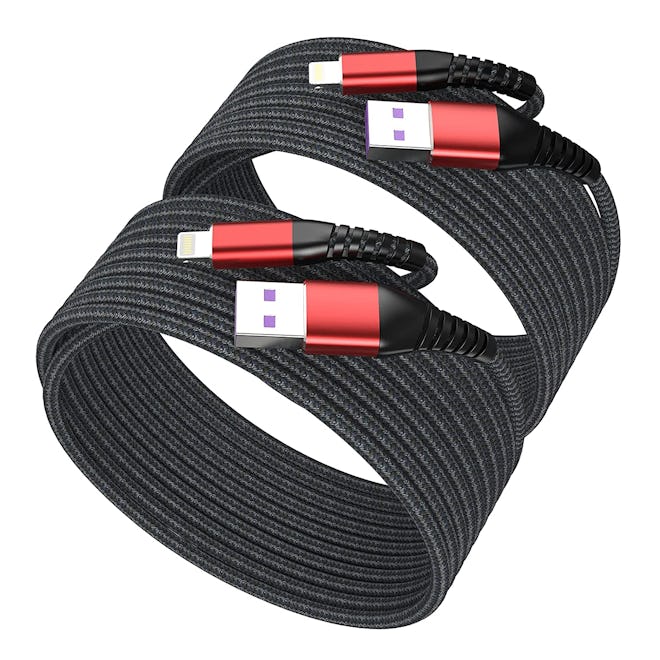 SMALLElectric 16 Ft. iPhone Charger Lightning Cable (2-Pack)
