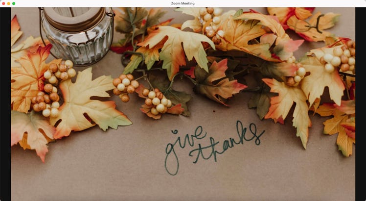 This Thanksgiving Zoom background has autumnal vibes. 
