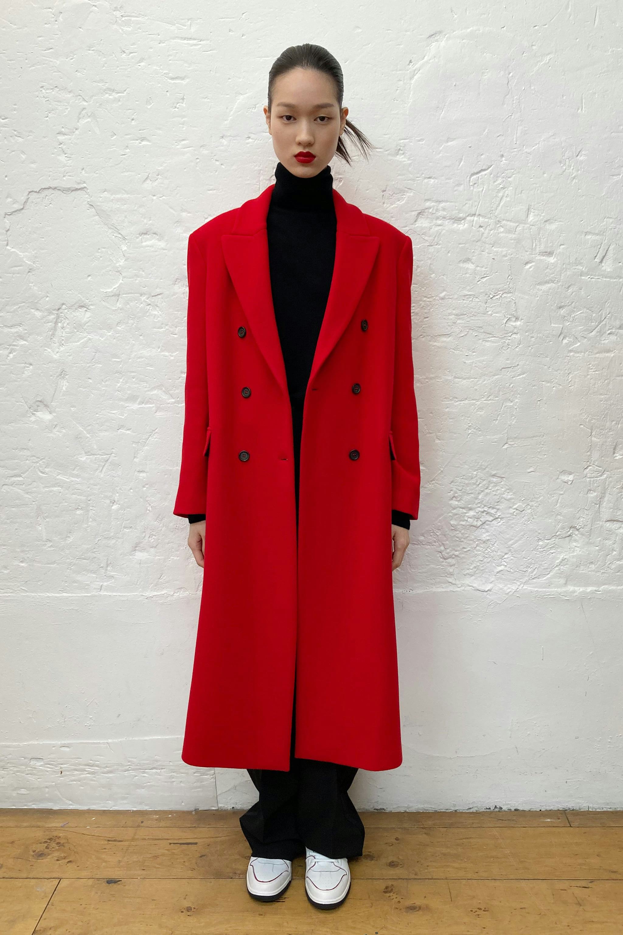 Wool Blend Menswear Coat