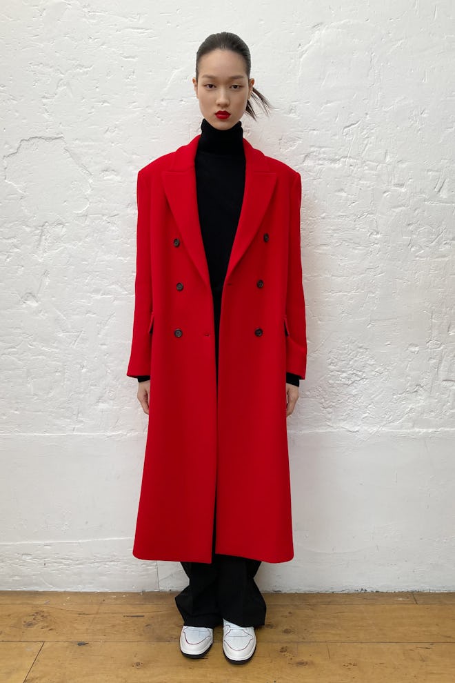 Wool Blend Menswear Coat