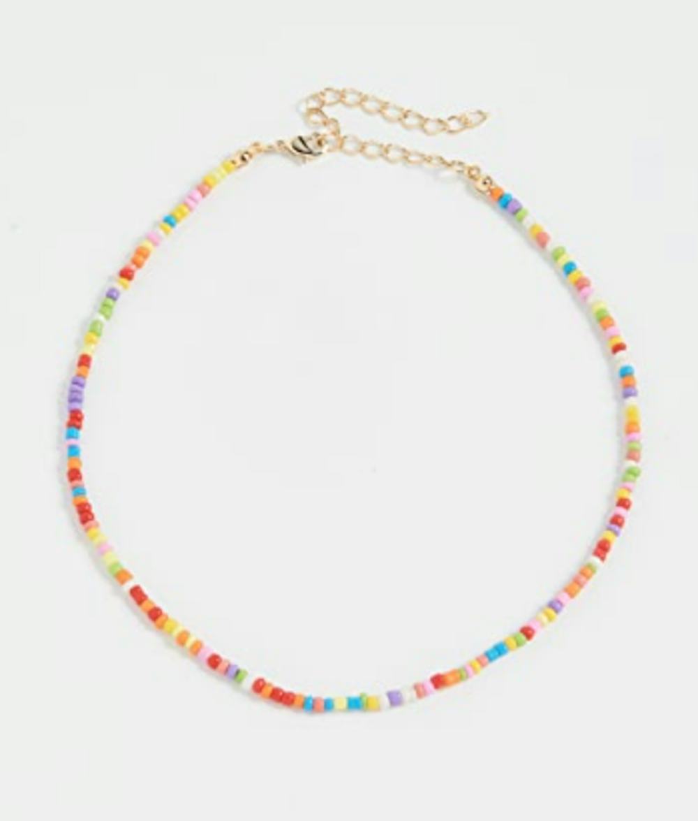Rainbow Beaded Choker