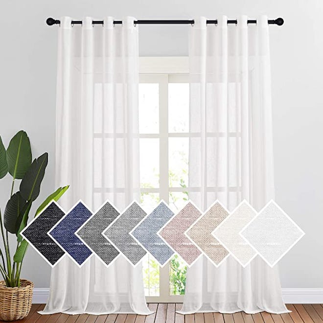 NICETOWN Sheer Linen Curtains