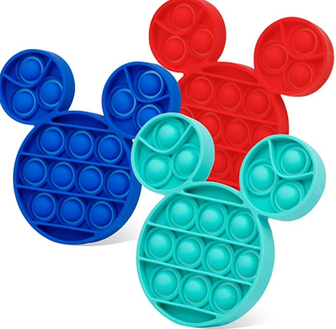 Image of three mouse-eared fidget toys. 