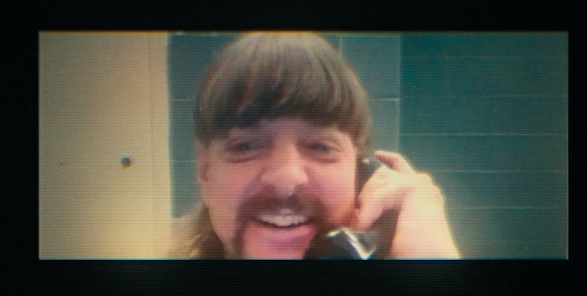 Joe Exotic takes a call from jail, where he'll remain until 2037. 