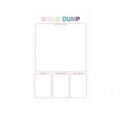 Layout for "brain dump" notepad