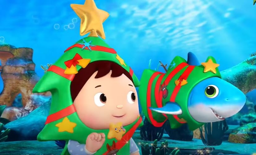 Watch (or sing) to Little Baby Bum’s Christmas Shark on YouTube, HBO Max and Hulu.