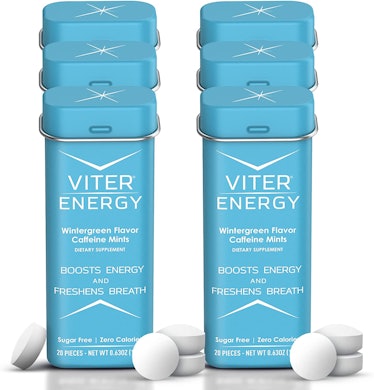 Viter Energy Wintergreen Caffeinated Mints (6-Pack)