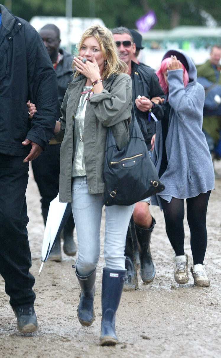 Kate Moss attends Glastonbury Festival 2008