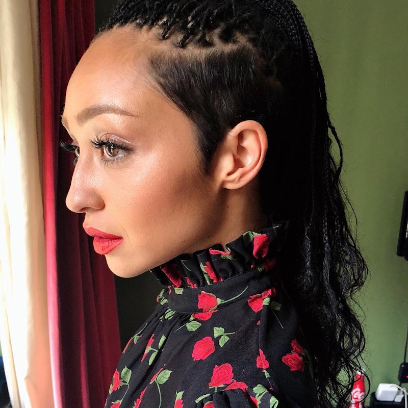This Bob-Meets-Box Braids Hairstyle Is A Must For A Chic Winter Look