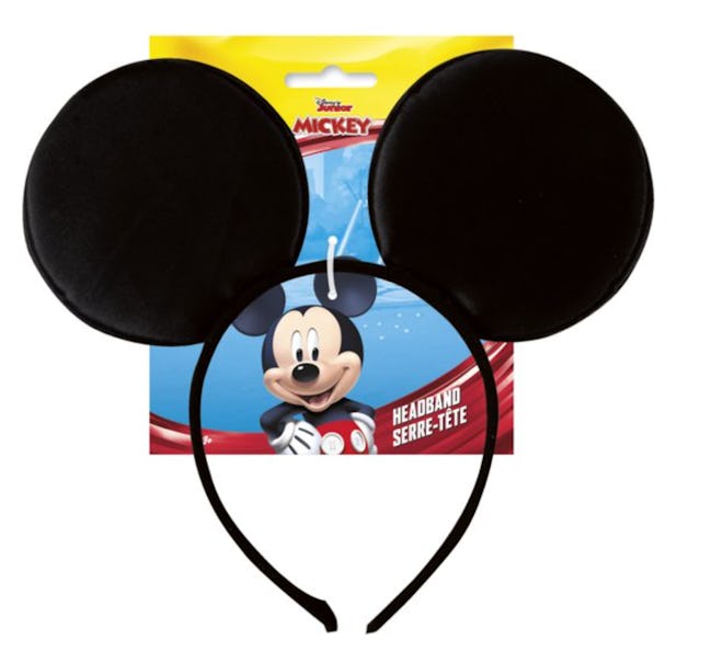 Image of a black-colored headband with Mickey Mouse-style ears.