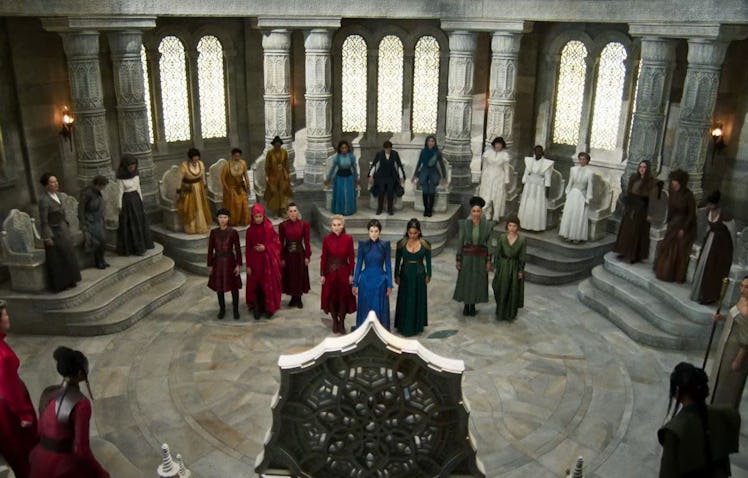 The White Tower with several ajahs represented in The Wheel of Time