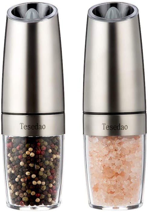Tesedao Electric Gravity Salt and Pepper Grinder Set