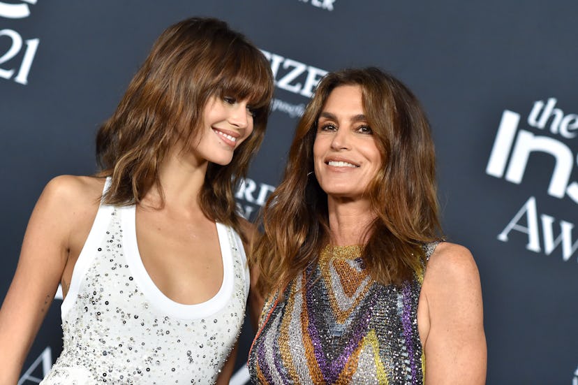 Kaia Gerber and Cindy Crawford attend the 6th Annual InStyle Awards on November 15, 2021. 