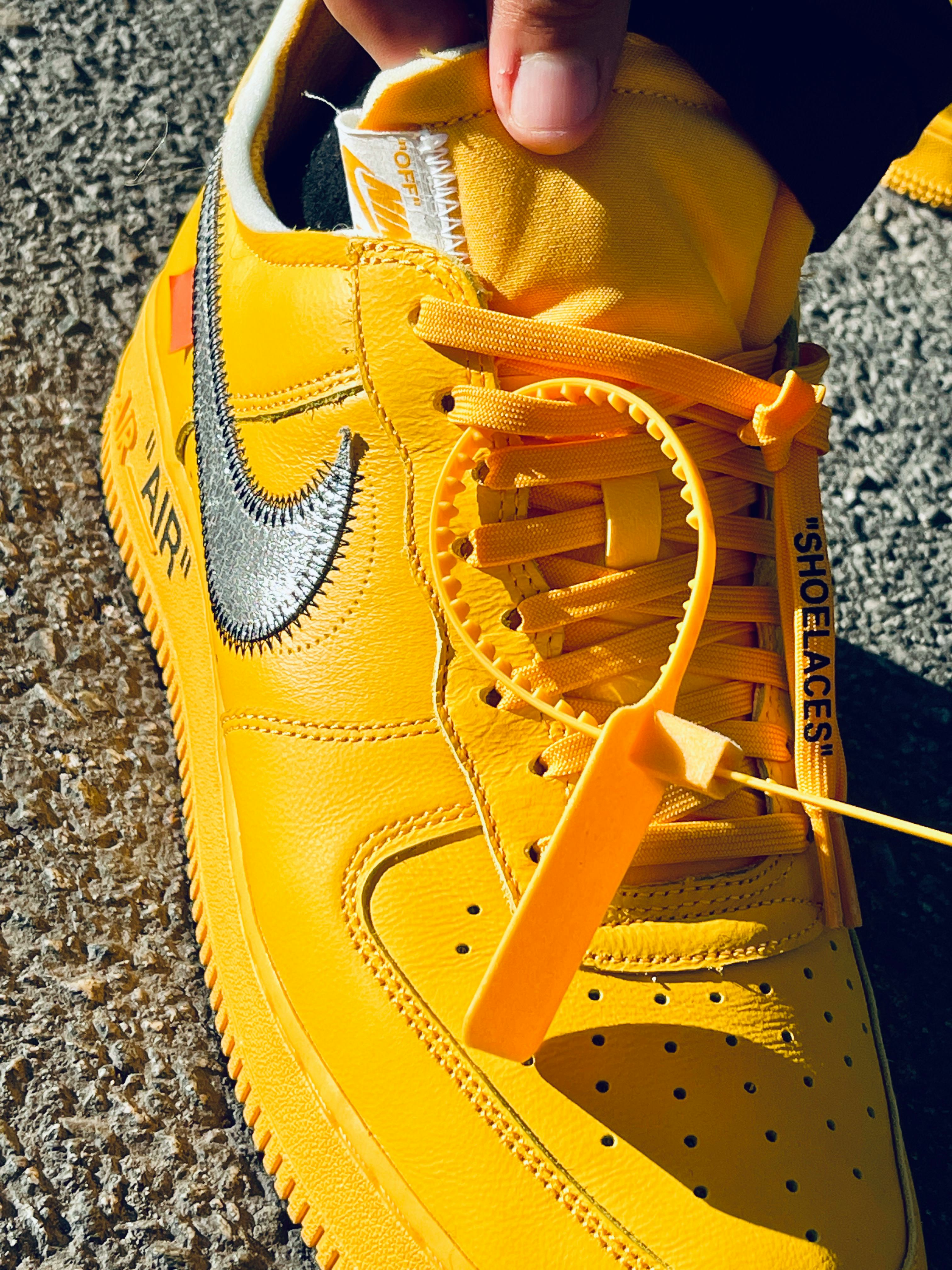 off white lemonade on feet