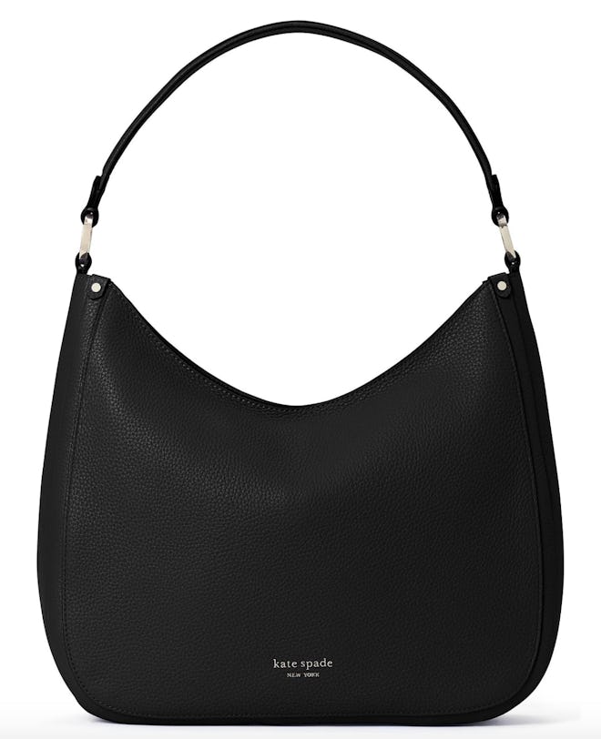 Roulette Large Leather Hobo Bag