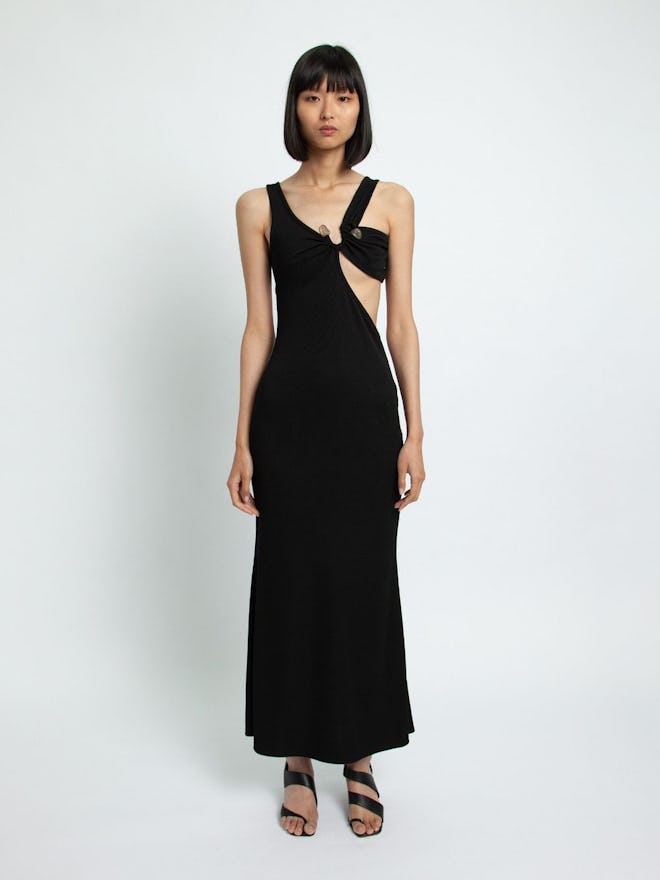 Black Cut-Out Maxi Dress from Christopher Esber, available to shop on McMullen.