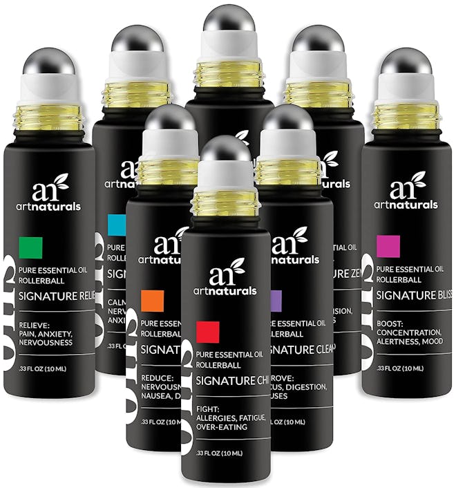 artnaturals Top 8 Aromatherapy Essential Oil Blend Roll On Set