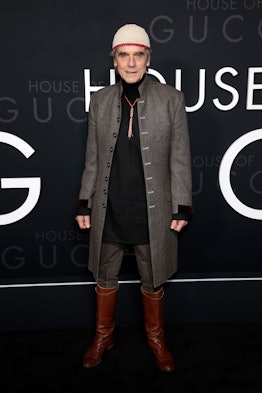 jeremy Irons attends the "House Of Gucci" New York Premiere