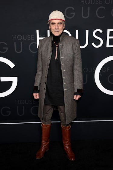jeremy Irons attends the "House Of Gucci" New York Premiere