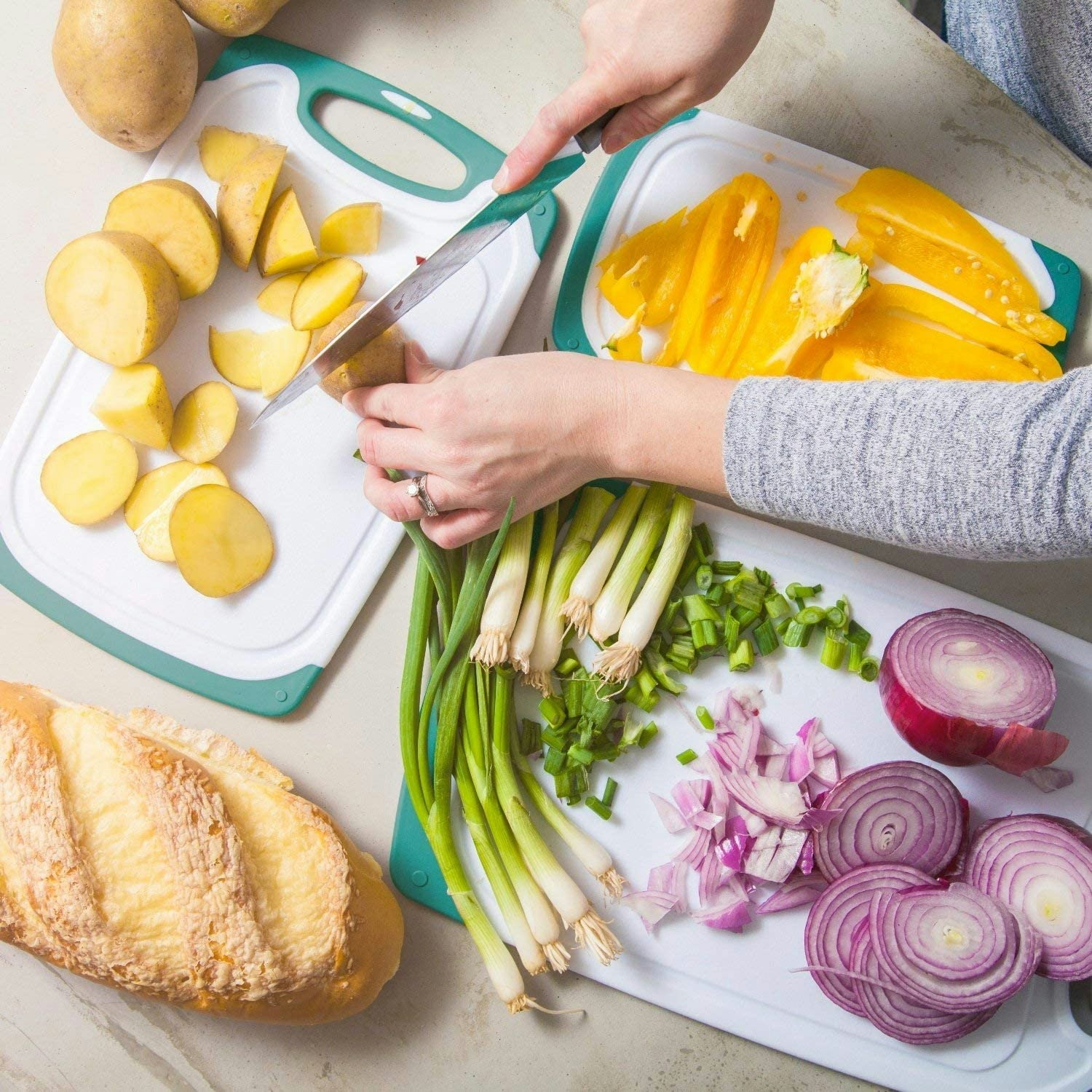 Shop for Foldable Chopping Board Rinse & Strainer Veggies & Fruit Cutting  Board BPA-Free Plastic Multifunctional Cutting Board Mat at Wholesale Price  on