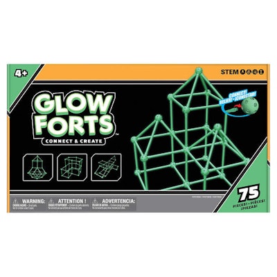 Costco Glow Forts Connect & Create Glow in The Dark 75 Piece Set