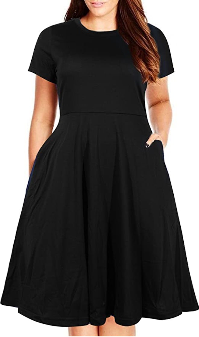 Nemidor Flare Midi Dress with Pockets