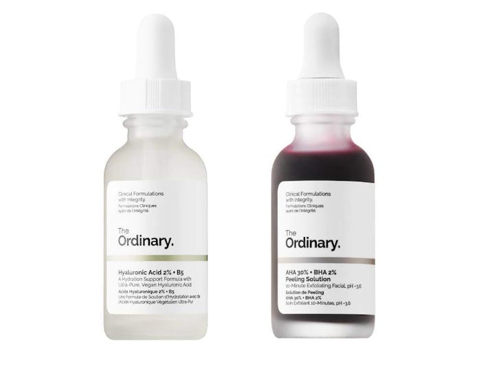 The Ordinary Peeling Solution and Hyaluronic Face Serum 