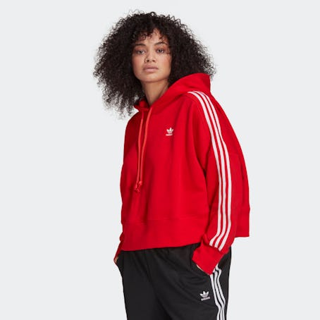 The Adicolor Classics Plus Size Cropped Hoodie on sale at Adidas for Black Friday 2021.