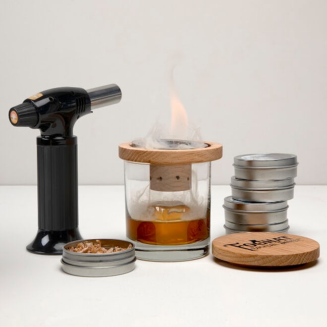 Glass Topper Cocktail Smoker With Torch