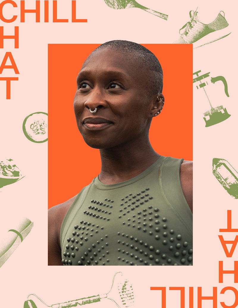 Cynthia Erivo wears Gravity Sportswear from Omorpho during her workout routine.