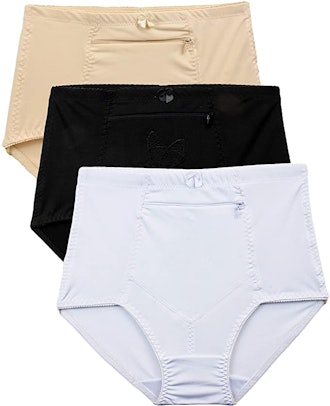 Barbra’s Women’s Travel Pocket Underwear Girdle Briefs