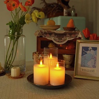 5plots Pure White Flickering Flameless Candles