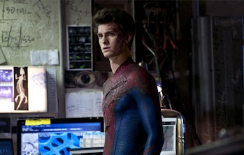 Andrew Garfield como Peter Parker em The Amazing Spider-Man de 2012