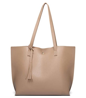 Large Faux Leather Tote Bag 