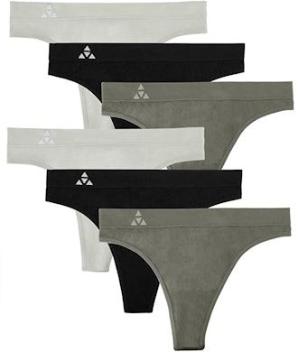 Balanced Tech Quick Dry Breathable Seamless Thong Panties (6-Pack)