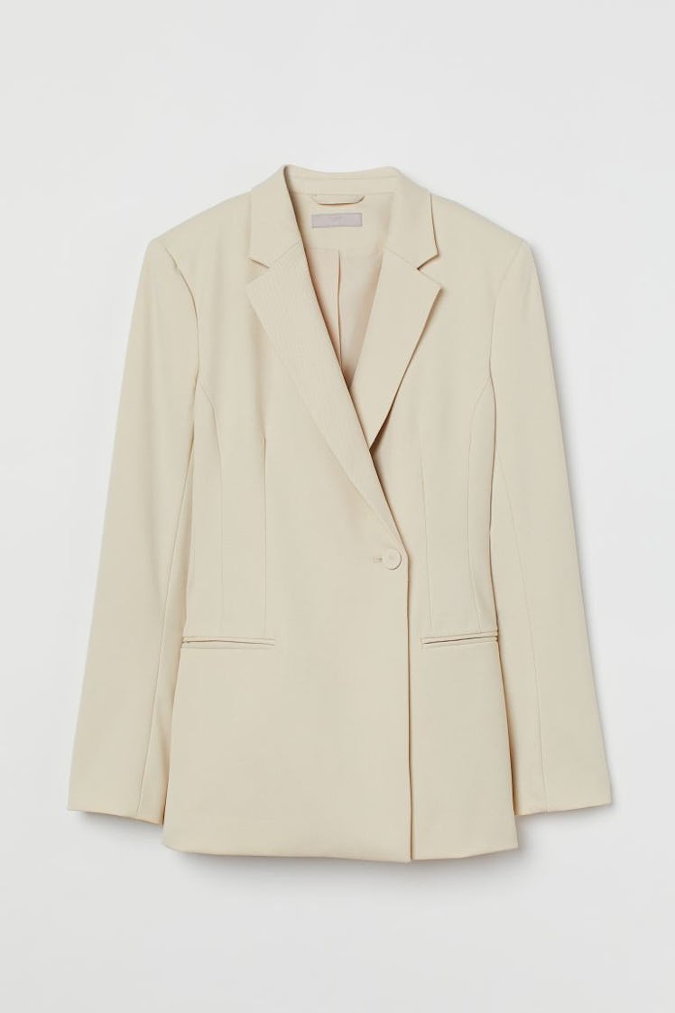 Beige Double-breasted Jacket from H&M.