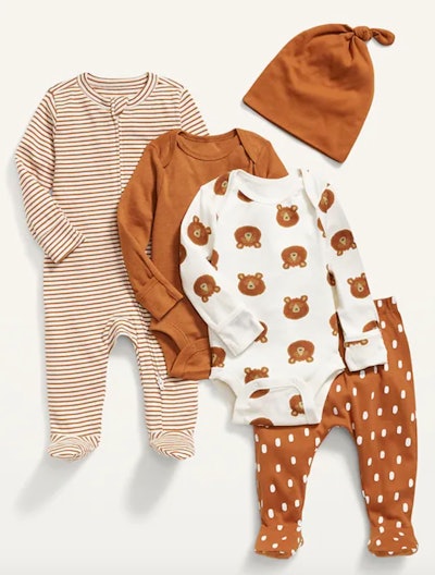 Unisex 5-Piece Layette Set for Baby