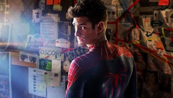 Andrew Garfield as Peter Parker on a poster for 2014’s The Amazing Spider-Man 2