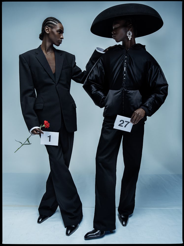 Ollow, Emmanuel Adjaye wearing black balenciaga demna gvasalia outfits